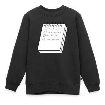 Heft - Kinder Premium Organic Sweatshirt - Schwarz - Vorne - AI Model Kid Female (0cm)