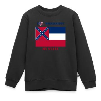 I love MISSISSIPPI MY STATE - Kinder Premium Organic Sweatshirt - Schwarz - Vorne - AI Model Kid Female (0cm)