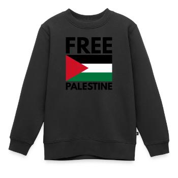 Libérer la Palestine - Sweat Premium enfant bio - noir - Devant - AI Model Kid Female (0cm)