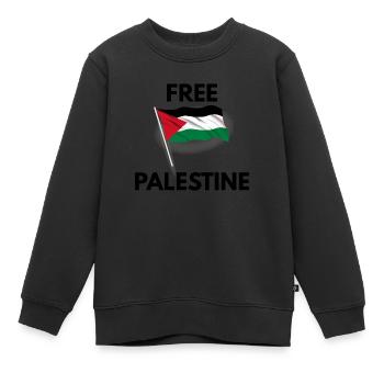 Libérer la Palestine - Sweat Premium enfant bio - noir - Devant - AI Model Kid Female (0cm)