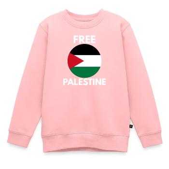 Libérer la Palestine - Sweat Premium enfant bio - rose - Devant - AI Model Kid Female (0cm)