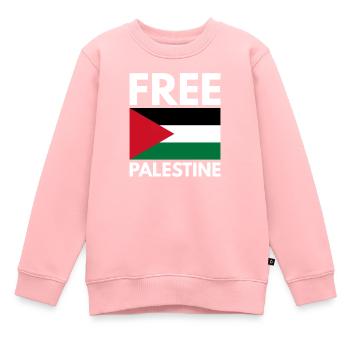 Libérer la Palestine - Sweat Premium enfant bio - rose - Devant - AI Model Kid Female (0cm)