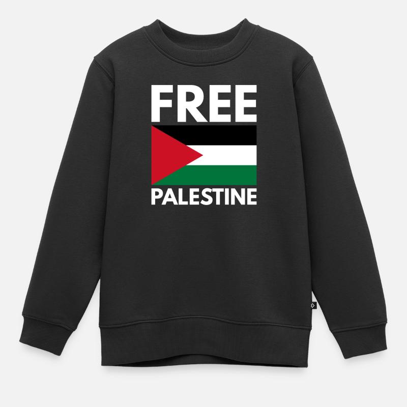 Free Palestine - Kids Premium Organic Sweatshirt - black