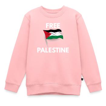Libérer la Palestine - Sweat Premium enfant bio - rose - Devant - AI Model Kid Female (0cm)
