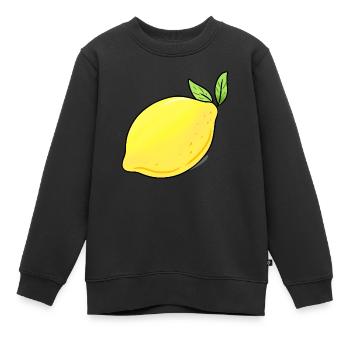 Citron - Sweat Premium enfant bio - noir - Devant - AI Model Kid Female (0cm)