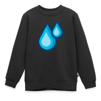 gouttes d’eau - Sweat Premium enfant bio - noir - Devant - AI Model Kid Female (0cm)