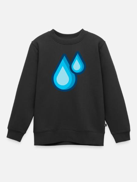 gouttes d’eau - Sweat Premium enfant bio - noir