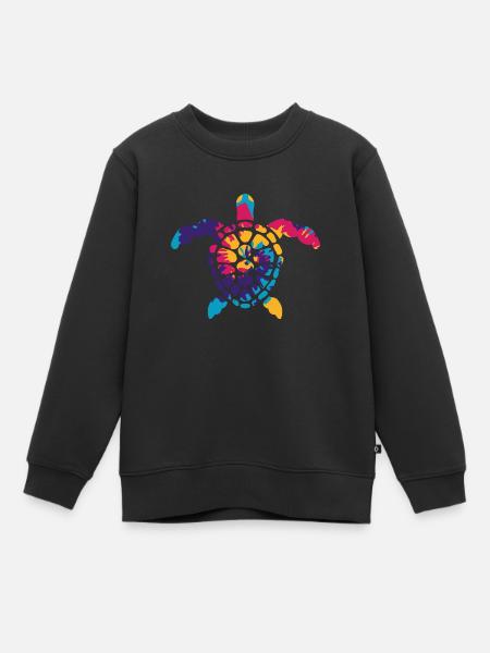 Hawaiian Turtle - Sweat Premium enfant bio - noir