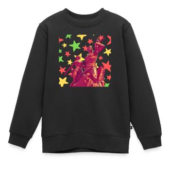 Monument de la Renaissance Africaine Dakar Sénégal - Sweat Premium enfant bio - noir - Devant - AI Model Kid Female (0cm)