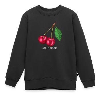 MA CERISE - Sweat Premium enfant bio - noir - Devant - AI Model Kid Female (0cm)