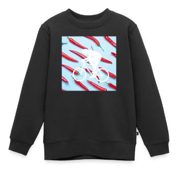 scharfes Rad - Kinder Premium Organic Sweatshirt - Schwarz - Vorne - AI Model Kid Female (0cm)