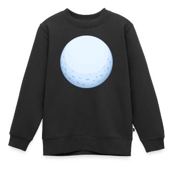 Balle de golf - Sweat Premium enfant bio - noir - Devant - AI Model Kid Female (0cm)