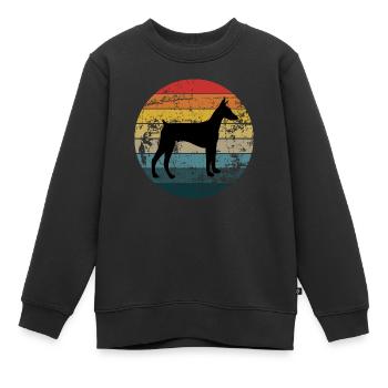 Dobermann - Kinder Premium Organic Sweatshirt - Schwarz - Vorne - AI Model Kid Female (0cm)