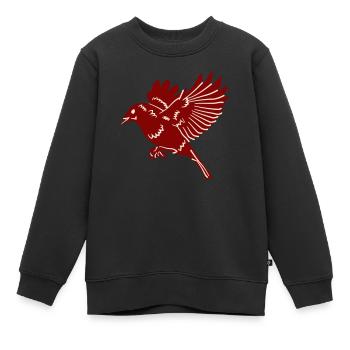 Oiseau Observation d’oiseau Oiseau - Sweat Premium enfant bio - noir - Devant - AI Model Kid Female (0cm)