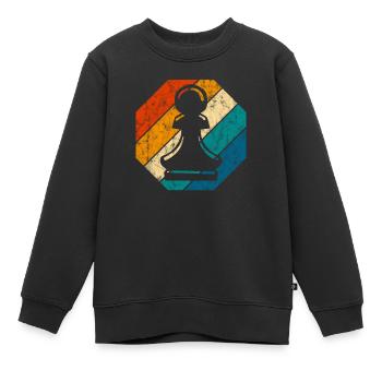 Échecs de jeu d’échecs de jeu d’échecs - Sweat Premium enfant bio - noir - Devant - AI Model Kid Female (0cm)