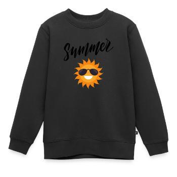 Summer - Kinder Premium Organic Sweatshirt - Schwarz - Vorne - AI Model Kid Female (0cm)