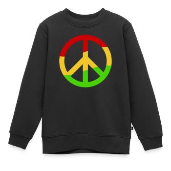Pacificateur Rastafari Reggae Musique Paix 68 - Sweat Premium enfant bio - noir - Devant - AI Model Kid Female (0cm)