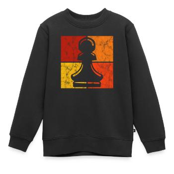 Jeu d’échecs rétro jeu d’échecs jeu d’échecs - Sweat Premium enfant bio - noir - Devant - AI Model Kid Female (0cm)