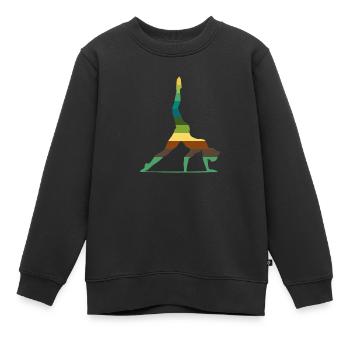 Kunstturnen Bodenturnen Fitness Sport Gymnastic - Kinder Premium Organic Sweatshirt - Schwarz - Vorne - AI Model Kid Female (0cm)