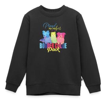 Border Collie - Kinder Premium Organic Sweatshirt - Schwarz - Vorne - AI Model Kid Female (0cm)
