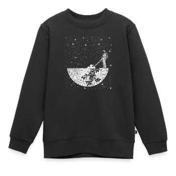Tondre la pelouse Astronaute - Sweat Premium enfant bio - noir - Devant - AI Model Kid Female (0cm)