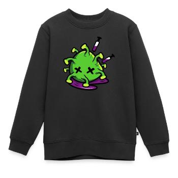 Victoire du vaccin contre le virus corona - Sweat Premium enfant bio - noir - Devant - AI Model Kid Female (0cm)