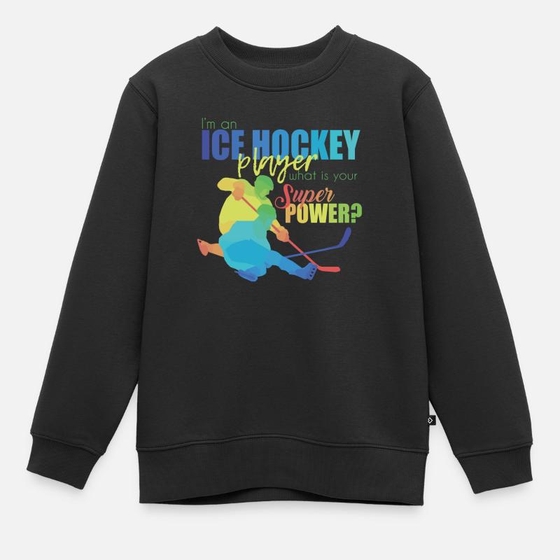 Eishockey - Kinder Premium Organic Sweatshirt - Schwarz