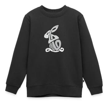 Symboles celtiques Lapin Nodule Celtique - Sweat Premium enfant bio - noir - Devant - AI Model Kid Female (0cm)