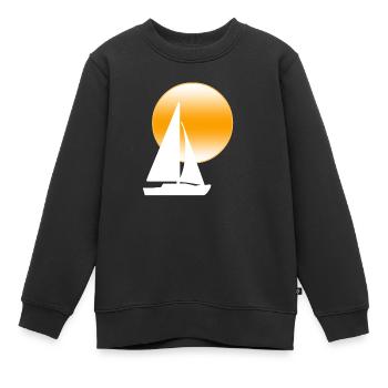 Voile - Sweat Premium enfant bio - noir - Devant - AI Model Kid Female (0cm)