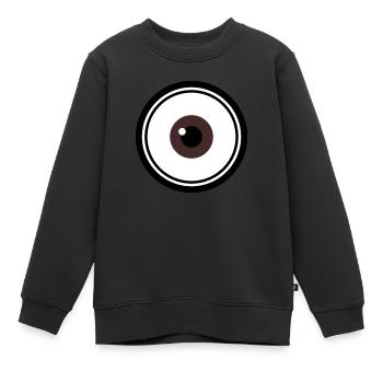 Braunes Auge - Kinder Premium Organic Sweatshirt - Schwarz - Vorne - AI Model Kid Female (0cm)