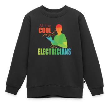 Elektriker - Kinder Premium Organic Sweatshirt - Schwarz - Vorne - AI Model Kid Female (0cm)