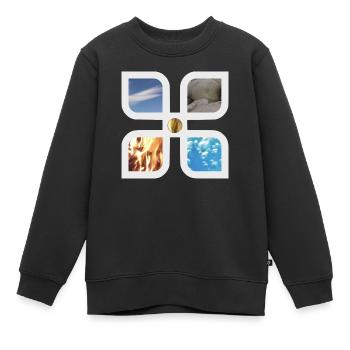 Élément - Sweat Premium enfant bio - noir - Devant - AI Model Kid Female (0cm)