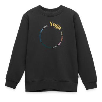 Yoga Kreis bunt - Kinder Premium Organic Sweatshirt - Schwarz - Vorne - AI Model Kid Female (0cm)