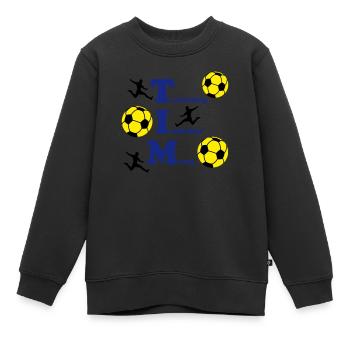 Tim - Kinder Premium Organic Sweatshirt - Schwarz - Vorne - AI Model Kid Female (0cm)