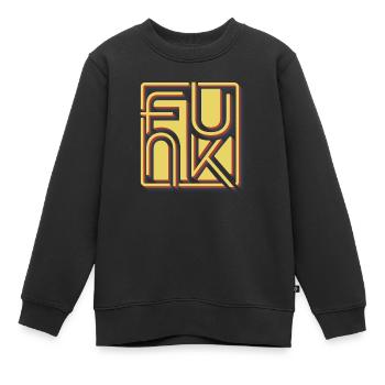 Funk Retro - Kids Premium Organic Sweatshirt - black - Front - AI Model Kid Female (0cm)