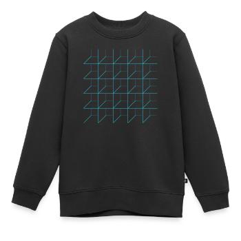 Illusion d’optique Illusion Formes Géométrie Optique - Sweat Premium enfant bio - noir - Devant - AI Model Kid Female (0cm)