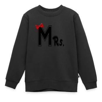 Mr and Mrs - Kinder Premium Organic Sweatshirt - Schwarz - Vorne - AI Model Kid Female (0cm)