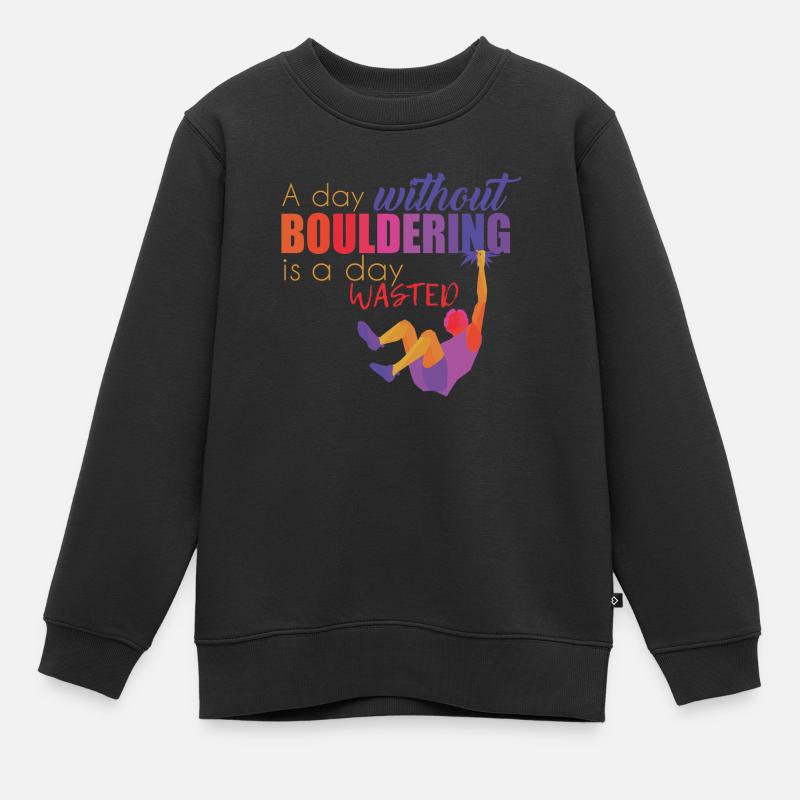 Bouldern - Kinder Premium Organic Sweatshirt - Schwarz
