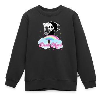 Death Metal Regenbogen - Kinder Premium Organic Sweatshirt - Schwarz - Vorne - AI Model Kid Female (0cm)