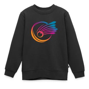 Badminton - Kinder Premium Organic Sweatshirt - Schwarz - Vorne - AI Model Kid Female (0cm)