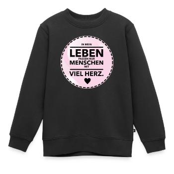 Leben - Kinder Premium Organic Sweatshirt - Schwarz - Vorne - AI Model Kid Female (0cm)