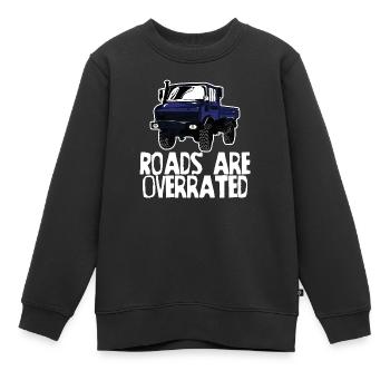 Roads are overrated - Unimog - Offroad - Oldtimer - Kinder Premium Organic Sweatshirt - Schwarz - Vorne - AI Model Kid Female (0cm)