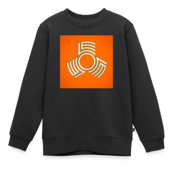 Leo -Triple Orange Version - Kinder Premium Organic Sweatshirt - Schwarz - Vorne - AI Model Kid Female (0cm)