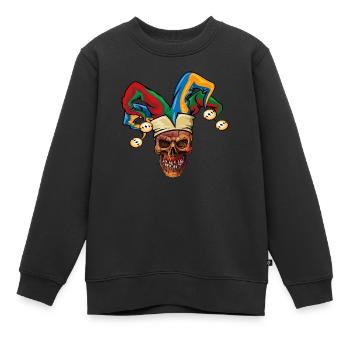 Skull Fasnet Fastnacht Fasching Karneval - Kinder Premium Organic Sweatshirt - Schwarz - Vorne - AI Model Kid Female (0cm)