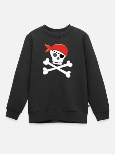 PIRATE - Kinder Premium Organic Sweatshirt - Schwarz