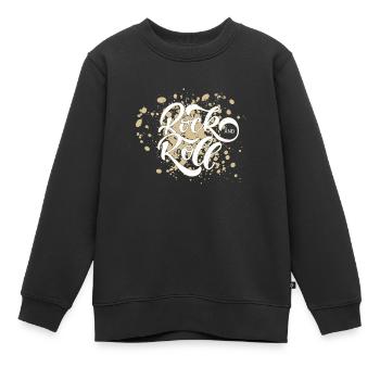 Rock and roll - Sweat Premium enfant bio - noir - Devant - AI Model Kid Female (0cm)