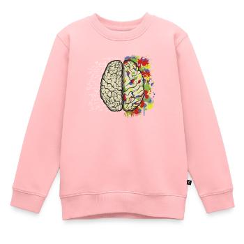 Brain Maths - Kids Premium Organic Sweatshirt - rose - Front - AI Model Kid Female (0cm)