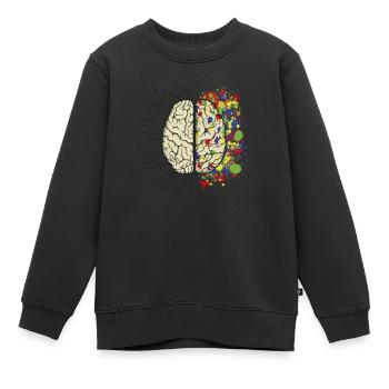 Cerveau cpu - Sweat Premium enfant bio - noir - Devant - AI Model Kid Female (0cm)