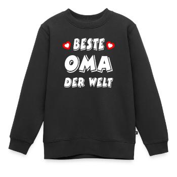 Oma - Kinder Premium Organic Sweatshirt - Schwarz - Vorne - AI Model Kid Female (0cm)