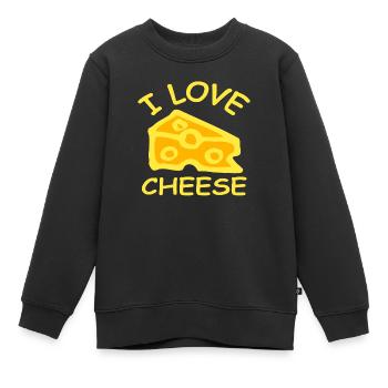 Fromage - Sweat Premium enfant bio - noir - Devant - AI Model Kid Female (0cm)